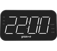 GROOV-E Radio Curve Portable FM Clock Radio - Black, Black