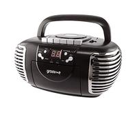 GROOV-E RETRO BOOMBOX PORTABLE CD CASSETTE & FM RADIO PLAYER - BLACK - GVPS813BK