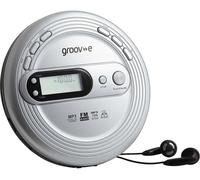 Groov-E Retro Series GV-PS210 Personal CD Player with Radio - Silver, Silver/Grey