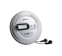 Groov-e Retro Series Personal CD Player + Radio MP3 Playback and Earphones Silver