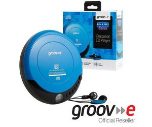 GROOV-E RETRO SERIES PERSONAL PORTABLE CD PLAYER WALKMAN - BLUE - GVPS110/BE