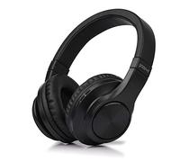 groov e Rhythm - Wireless Bluetooth Headphones - Over the Ear Headphone with Built-in Mic, Adjustable Headband, & 6Hrs Audio Playback - Bluetooth & 3.5mm Audio Jack - Black