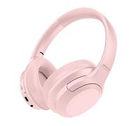 groov e Rhythm Wireless Headphones - Active Noise Cancelling Headphones with 32Hrs of Audio Playback - Bluetooth & 3.5mm Audio Jack - Pink
