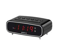 Groov-e Rise Alarm Clock With Fm Radio, Black