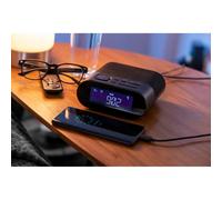 Groov-e Roma Alarm Clock Radio With DAB+/FM Radio - Black