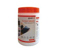 Groov-e Screen Wipes - Multipurpose Cleaning Wipes, Single Wet Wipes for Keyboards, Cameras, Monitors, Phones, & More - Resealable Container, 100 Pac
