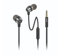 Groov-e Smart Buds Metal Wired Earphones With Remote & Mic 3.5mm Jack Black