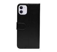 groov e Smartphone Cases - Folio Wallet Case - Faux Leather Mobile Phone Protector Cover and Card Holder - Supports Wireless Charging - For iPhone 11 - Black