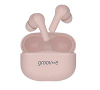 groov e Sound Buds True Wireless Earphones with Charging Case - Touch Controls, Built-in Mic, Voice Assistant, Bluetooth - Pink
