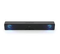 groov e Soundbar 20 - Portable Bluetooth Sound Bar with USB, TF Card, & AUX Playback - Speaker with 20W Power & Super Bass - LED Light Mode, Rechargeable Battery, Voice Assistant - Black