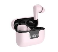 groov e Storm Buds True Wireless Earbuds with Active Noise Cancelling - Pink - Wireless Audio Playback, Clear Calls, Touch Control, Charging Case Included