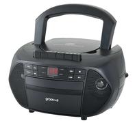 Groov-e GVPS833BK Traditional Boombox Portable CD & Cassette Player with Radio - Black UK Plug shop4world.com