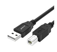 groov e USB-A to USB-B Printer Cable 1.8M - Standard USB Printer Lead for Connecting Computers to Printers and Scanners - Black