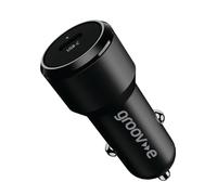 Groov-e USB-C In-Car Charger 20W - Fast-Charge Car Adaptor with Power Delivery for 12V and 24V Sockets - Black