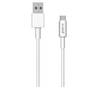 Groov-e 1m USB-A to USB-C PVC Cable, White