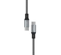 groov e USB-C to USB-C 2M Braided Charging Cable - Supports Fast Charging and Data Transfer, 100W Power Delivery, For Smartphones, Tablets, Laptops, Computers, and Other Electronic Devices