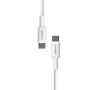groov e USB-C to USB-C 3M Charging Cable - Supports 2.4A Fast Charging Speeds and Data Transfer, For Smartphones, Tablets, Laptops, Computers, and Other Electronic Devices - White