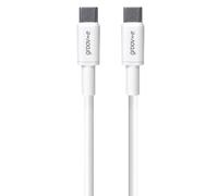 groov e USB-C to USB-C Charging & Data Cable 1M - Fast Charge Compatible with Smartphones, Tablets, and Laptops - White