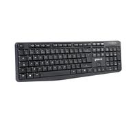 groov e Wireless Full-Size Keyboard - Computer Accessories for Laptops and PCs, Ergonomic Design, Silent Keys, 2.4G Wireless Connection, Qwerty Keyboard - Black