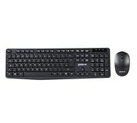 Groov-e Wireless Full UK-layout Keyboard & Mouse Set, Black