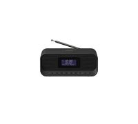 Groov-e Zeus DAB & FM Clock Radio - Dual System Alarm Clock with Bluetooth Connectivity, Wireless Charging, & USB Charging Port - LCD Display - Mains Operated - 60 Preset Stations - Black