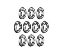 Groove ball bearing 10pcs MF63 MF74 MF85 MF93 MF104ZZ MF105ZZ MF106 MF115 MF117 ZZ MF95zz 5x9x3mm Flanged Ball Bearing Groove Bearings(Mf126 Rs 6x12x4mm,ABEC-1)