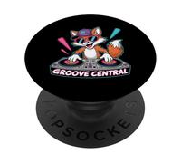 Groove Central Dj Fox Beats Music Vibes PopSockets Adhesive PopGrip