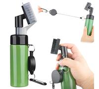 Groove Cleaner, Golf Club Brush, Golf Club Cleaner Water Clubs Head Groove with Nylon Bristles & Leak-proof Water Spray Bottle For Golf Ball Club Wet Scrub Gift for Men (Black)