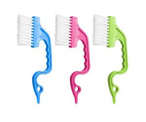 Groove Gap Cleaning Brush,3 PCS Kitchen Cleaning Tools Mini Corner Cleanings Tool Hand-held Shower Door Gap Cleaner for Window Blinds Sliding Door Track Gaps Corner Cleaner Brush Keyboard