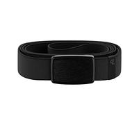 Groove Life Groove Belt Low Profile - Men's Stretch Nylon Belt with Magnetic Aluminum Buckle, Lifetime Coverage, Midnight / Black, XL (41-50")