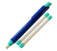 Groove Retractable Click Pencil Eraser, Green Body, Pack of 1, Eraser Refill, Pen-Style Mechanical Retract Eraser, School Office Home Use, iZOFAX