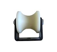Groove Width 50mm Round Tube U-shaped Pulley With Base Bearing Roller Bracket Movable Pulley Cable Guide Wheel Circular Groove Track Wheel