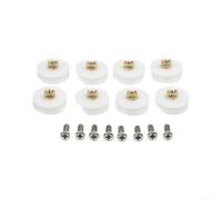 Grooved 22mm Shower Door Roller Wheels for 3mm 6mm Glass Doors 4pcs 8pcs Nylon and Brass Replacement Parts Set (8pcs)