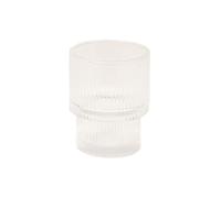 Grooved flat white glass CHiATO, 200 ml