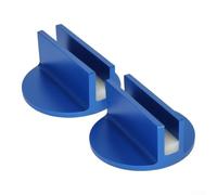 Grooved for rail for protector Jack Pad 2.95 Inch Base Grooved(Blue) | Solid aluminum build, grooved for rail design, prevents deformation, fits most trolley jacks, easy install