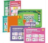Grooved Handwriting Practice Books for Kids Ages 2-8, Reusable Alphabet Tracing Workbook with Grooved Writing, Thick Paper for Pen Pencil Crayon, Improves Fine Motor Skills & Early Literacy
