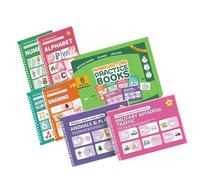 Grooved Handwriting Practice Pad Notebook Featuring Simple Drawing Templates for Early Childhood Writing Development Grooved Handwriting Notebook