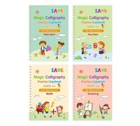Grooved Writing Book - magicals Hand Writing Workbooks, Reusable Letter Practice Book | Magic Trace Workbook | Grooved Practice Copybook For Office Learn To Write Children Kindergarten