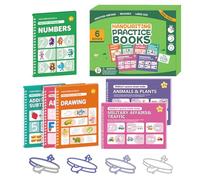 Grooved Writing Practice Books, More Skill Development, 1 Set, Number Letter Tracing Book, Workbook Full Set, Reusable, For Preschool, Kindergarten, Kids