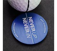 GrooveFix Never Up - Never In, BIG Ball marker (Blue)