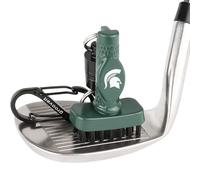 Grooveit Mini Golf Brush - Michigan State University NCAA - The Small MiniG 'Dry Scrubber' Features A Detachable Magnet, Heavy-Duty Nylon Bristles, and 3-Yr Warranty - New A-380 Aluminum Body Design