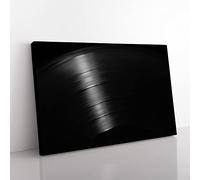 Grooves Of The Vinyl Record Modern Art Canvas Wall Art Print Ready to Hang, Framed Picture for Living Room Bedroom Home Office Décor, 76x50 cm (30x20 Inch)