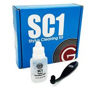 GrooveWasher SC1 Stylus Cleaning Kit to Clean LP Record Player Cartridge Needle - Anti-static Easy-Grip Brush + Stylus Cleaning Solution