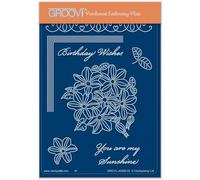 Groovi - Linda's Clematis A6 Rectangle Groovi Plate by Clarity Stamps