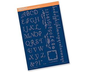 Groovi Plate Mate (Art Deco Alphabet) for Border Plates