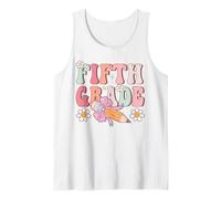 Groovy 5th Grade Back To School First Day of Fifth Grade Tank Top