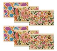 Groovy 70s Style Fabric Table Placemats Set of 6