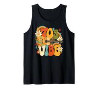 Groovy 70s Vibe Retro Music Guitar Peace Love Flower Tank Top
