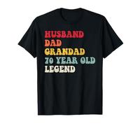 Groovy 70th Birthday Saying For 70 Year Old Dad And Grandad T-Shirt