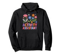 Groovy Activity Assistant Retro Floral Healthcare Worker Pullover Hoodie